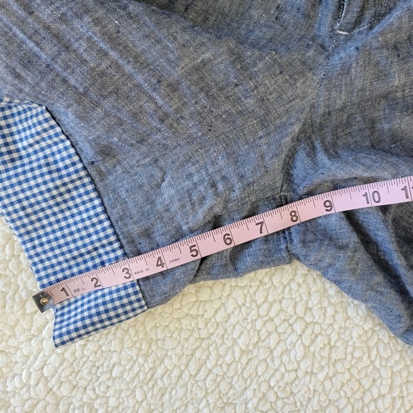 Lord & Taylor Blue Flat Front Shorts with Cuff - Picture 11 of 12